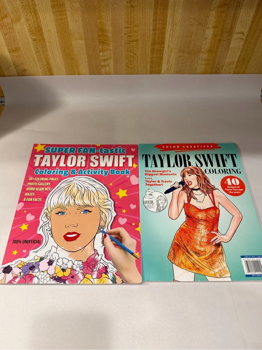 Taylor Swift Coloring & Activity Book Set - Pink & Teal Covers